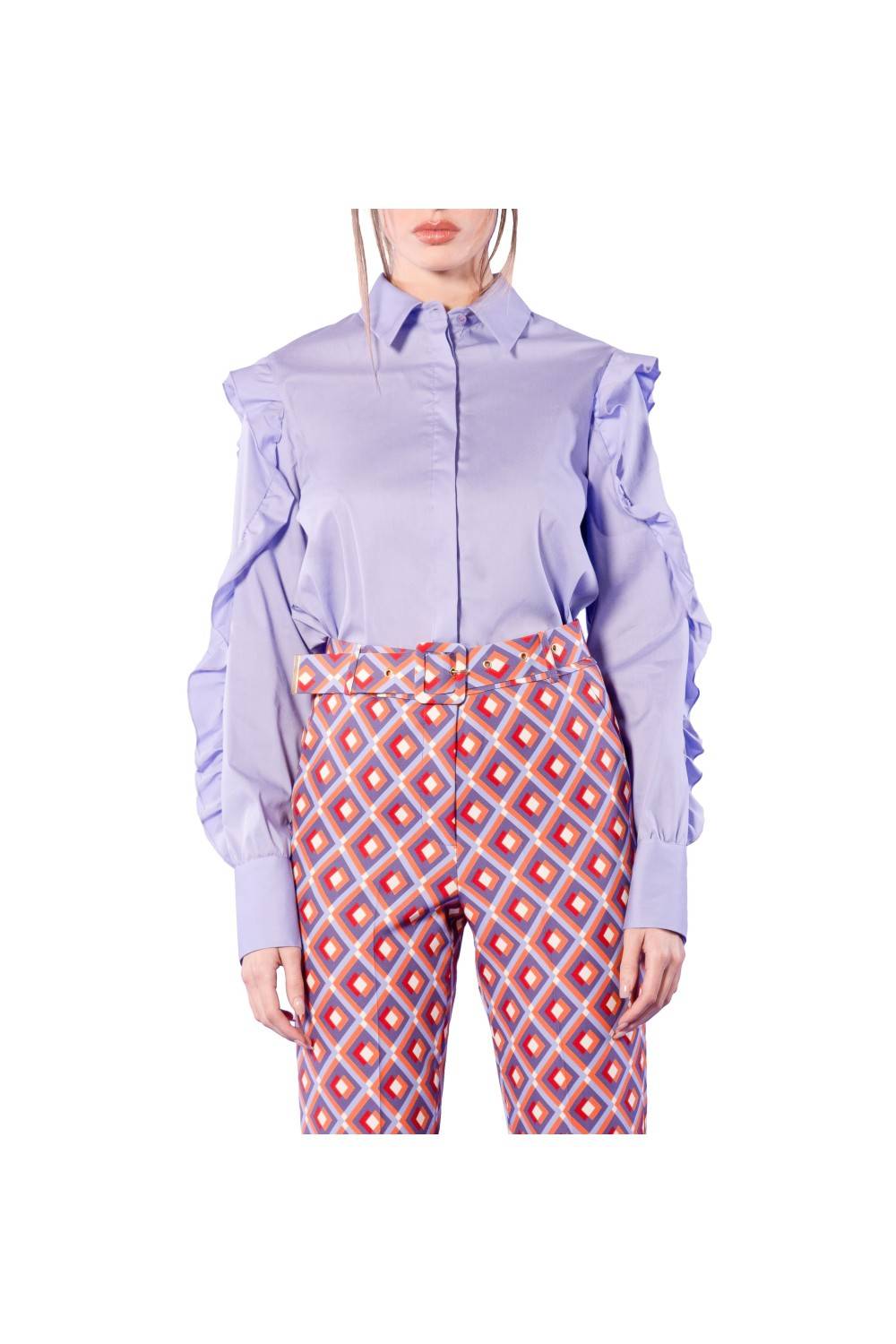 Nualy CAMICIA IN POPELINE CON ROUCHES Italia