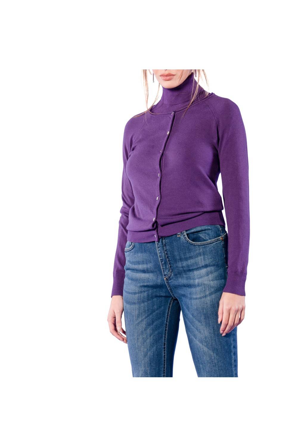 Nualy CARDIGAN GIROCOLLO Spedizione Gratuita