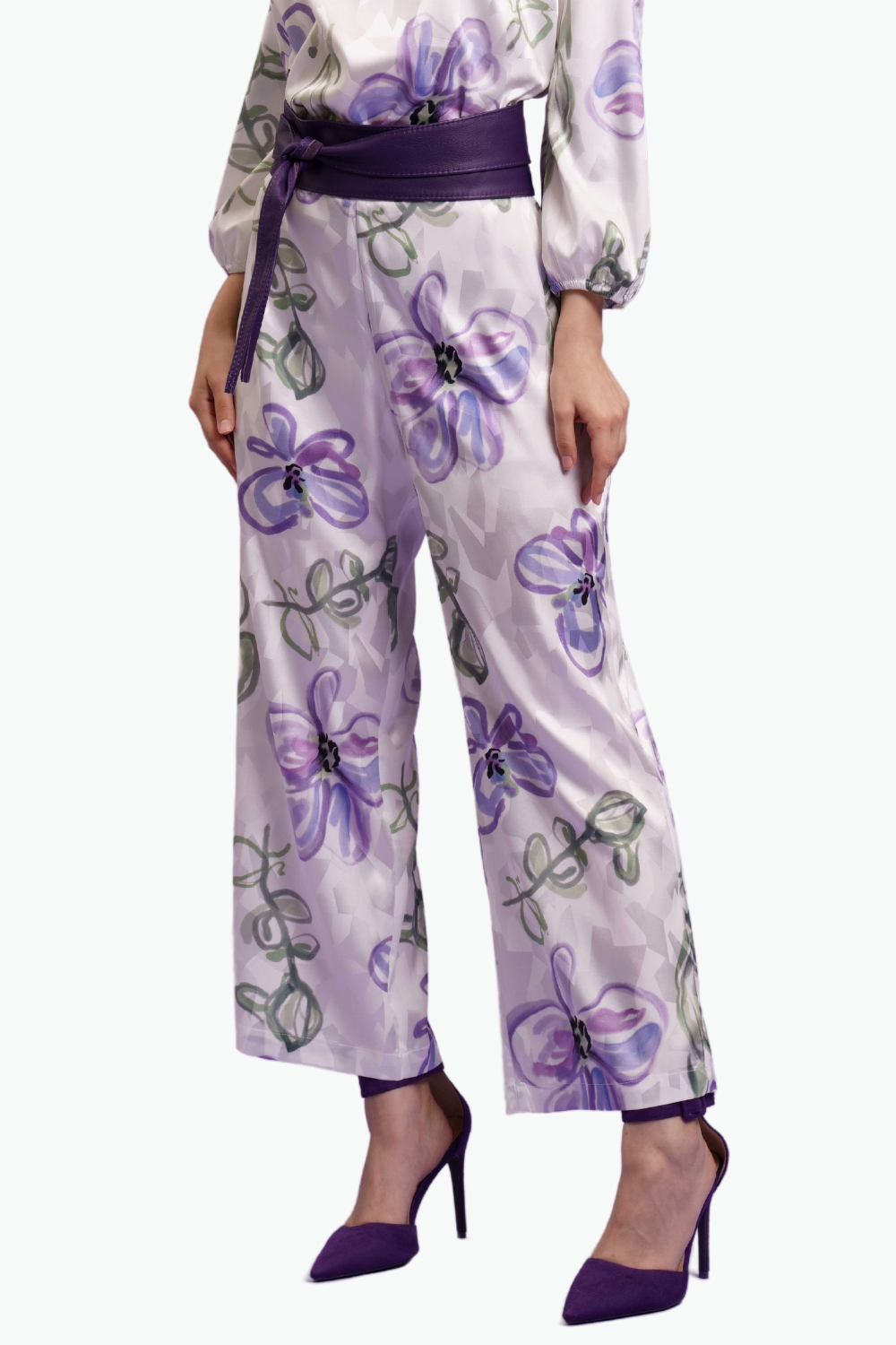 Nualy PANTALONE FANTASIA FIORI Saldi