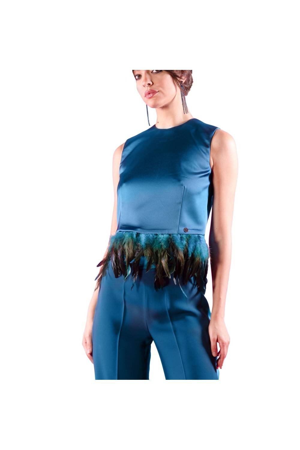 Nualy TOP CON PIUME Negozi Online