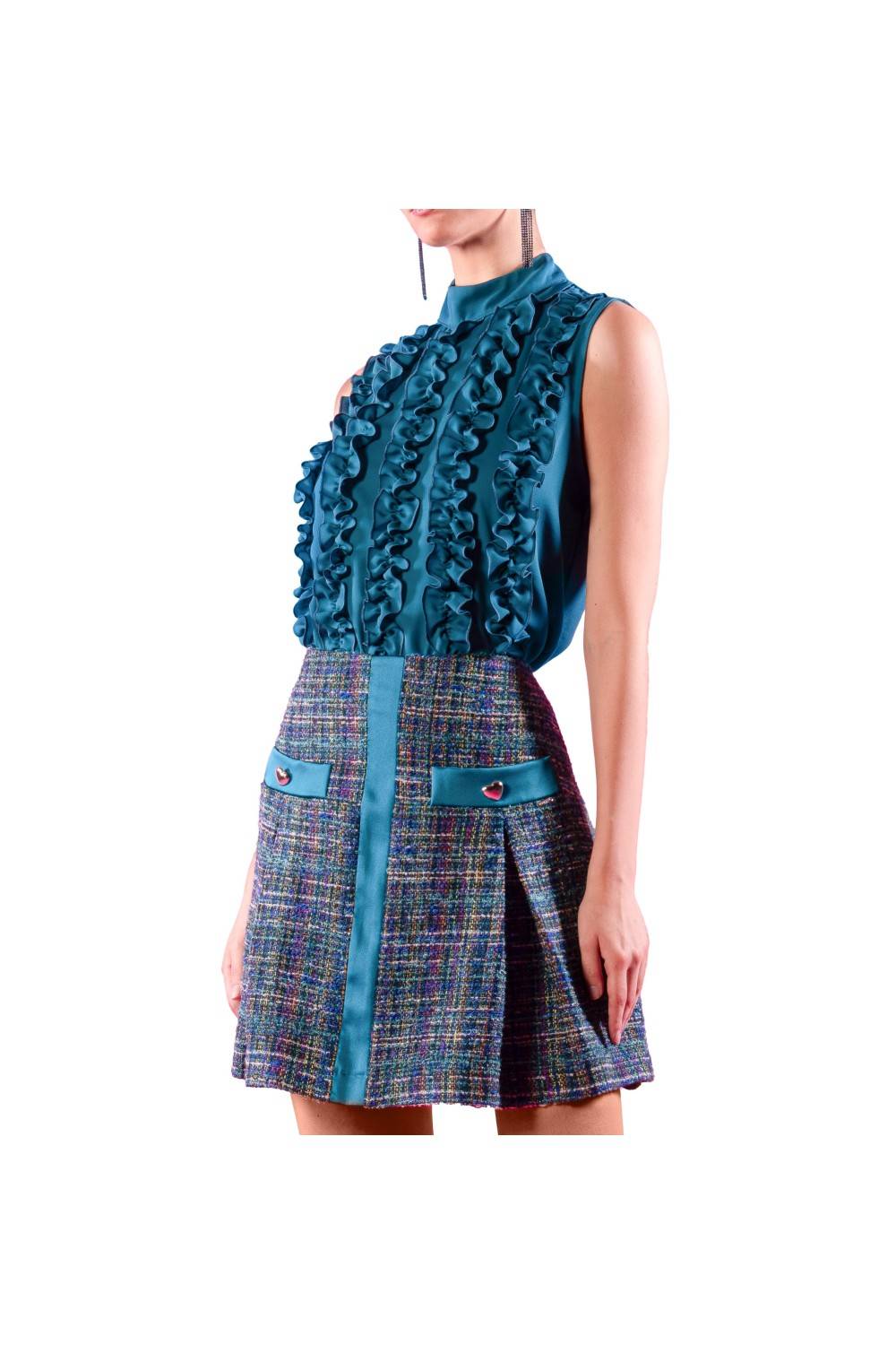 Nualy TOP CON ROUCHES Saldi