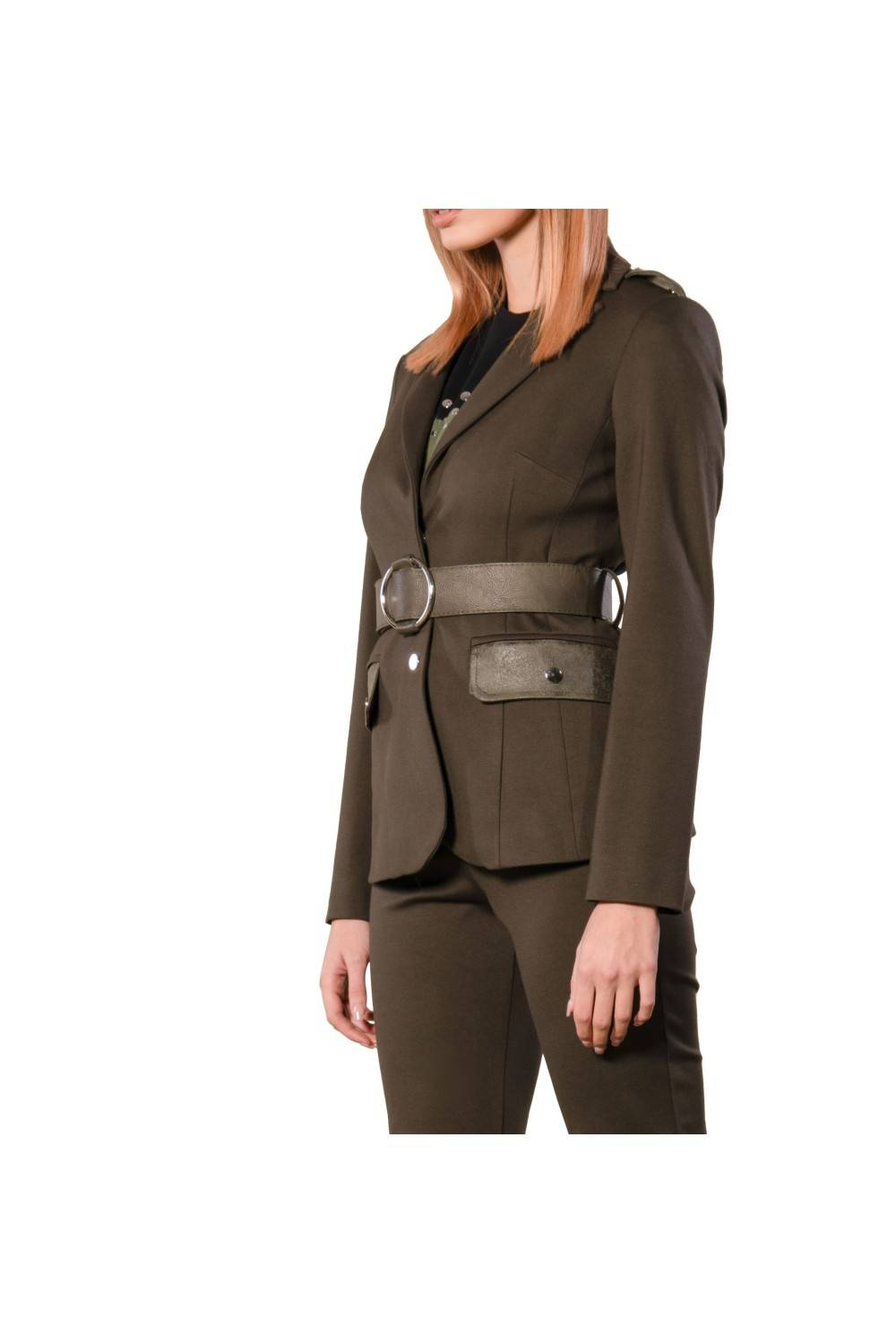 Nualy GIACCA CON INSERTI IN PELLE Negozio