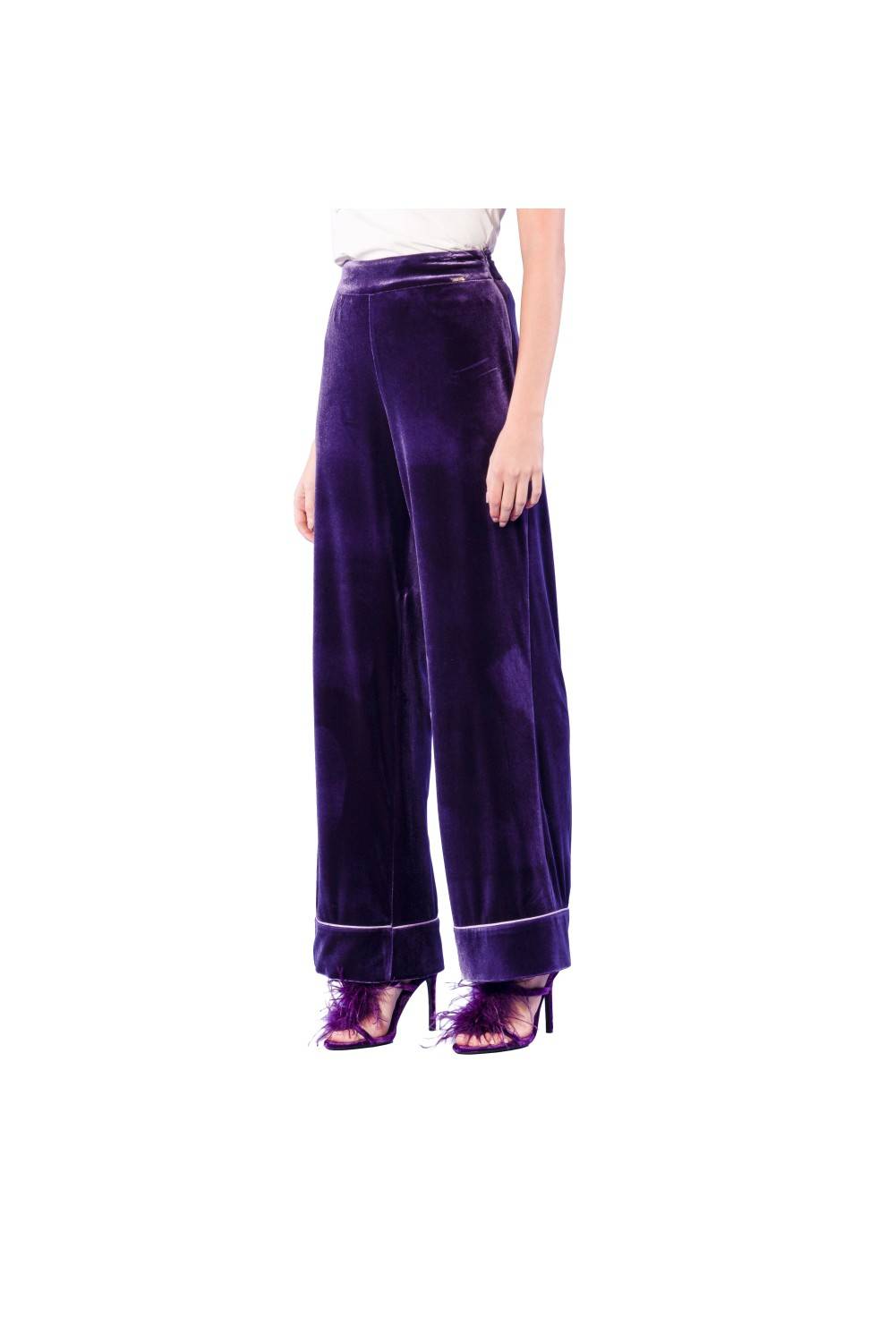 Nualy PANTALONE MORBIDO CON PROFILO Sconti questo mese