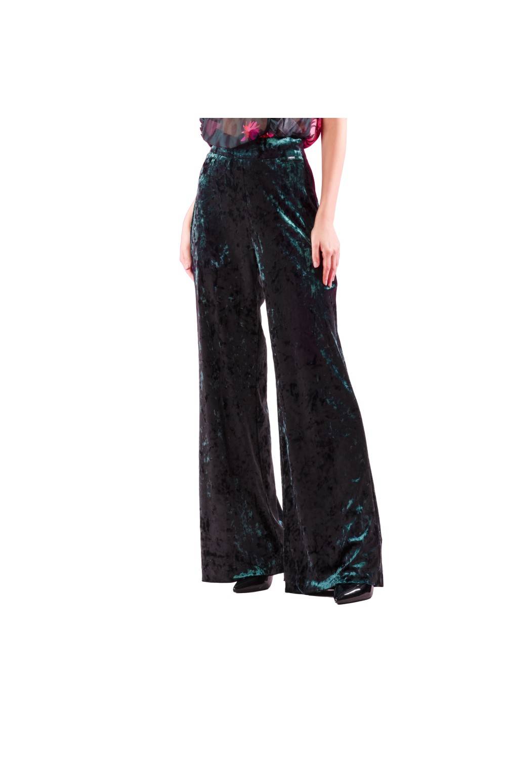 Nualy PANTALONE PALAZZO IN VELLUTO Acquista Ora