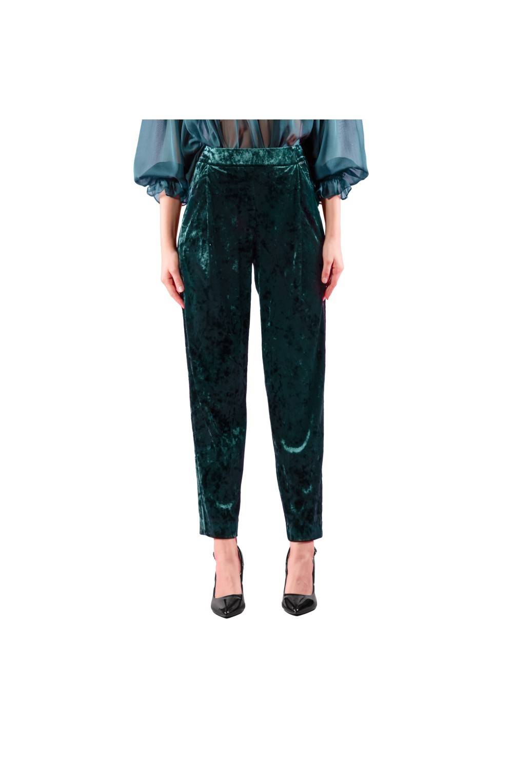 Nualy PANTALONE IN VELLUTO Consegna Veloce