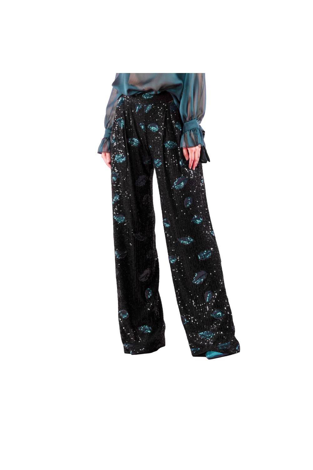 Nualy PANTALONE PAILLETTES Sottocosto