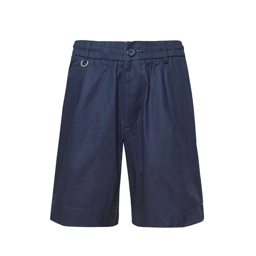 Paolo Pecora Bermuda in Tela di Cotone Blue Navy Paolo Pecora Bermuda in Tela di Cotone Blue Navy