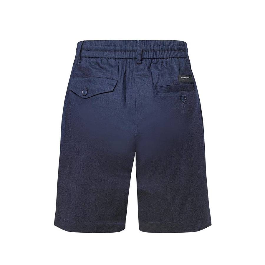 Paolo Pecora Bermuda in Tela di Cotone Blue Navy Soddisfazione Garantita