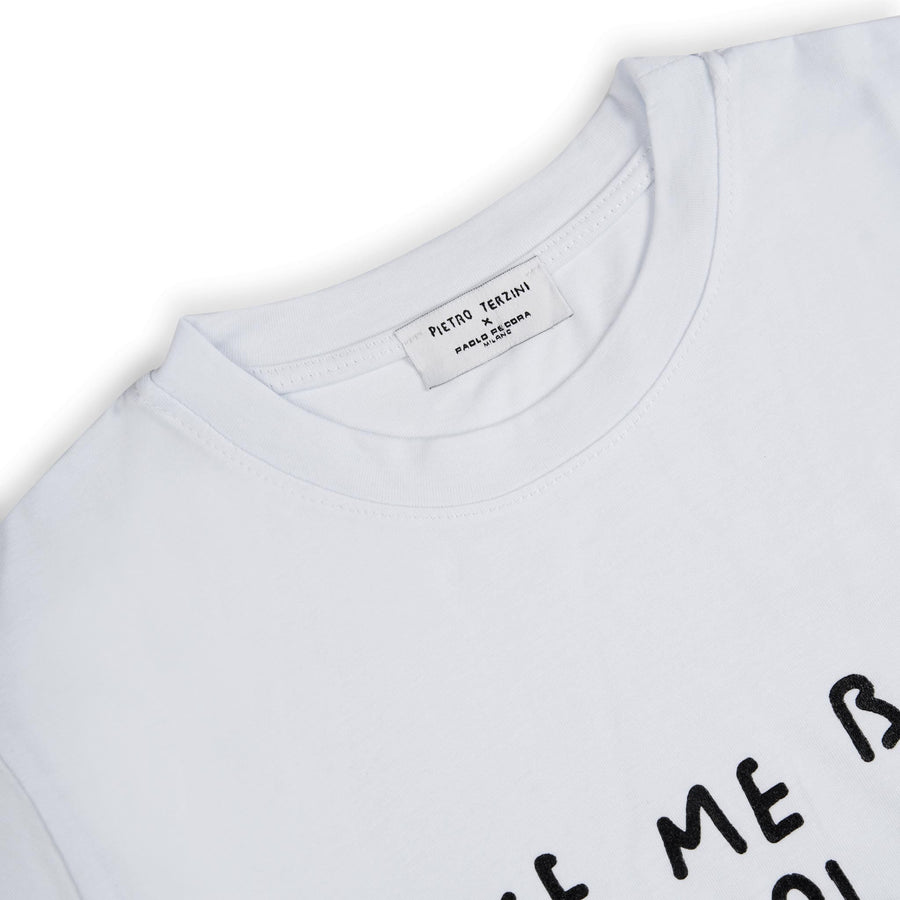 Paolo Pecora T-shirt in Jersey Bianca "Planet" by Pietro Terzini Convenienza