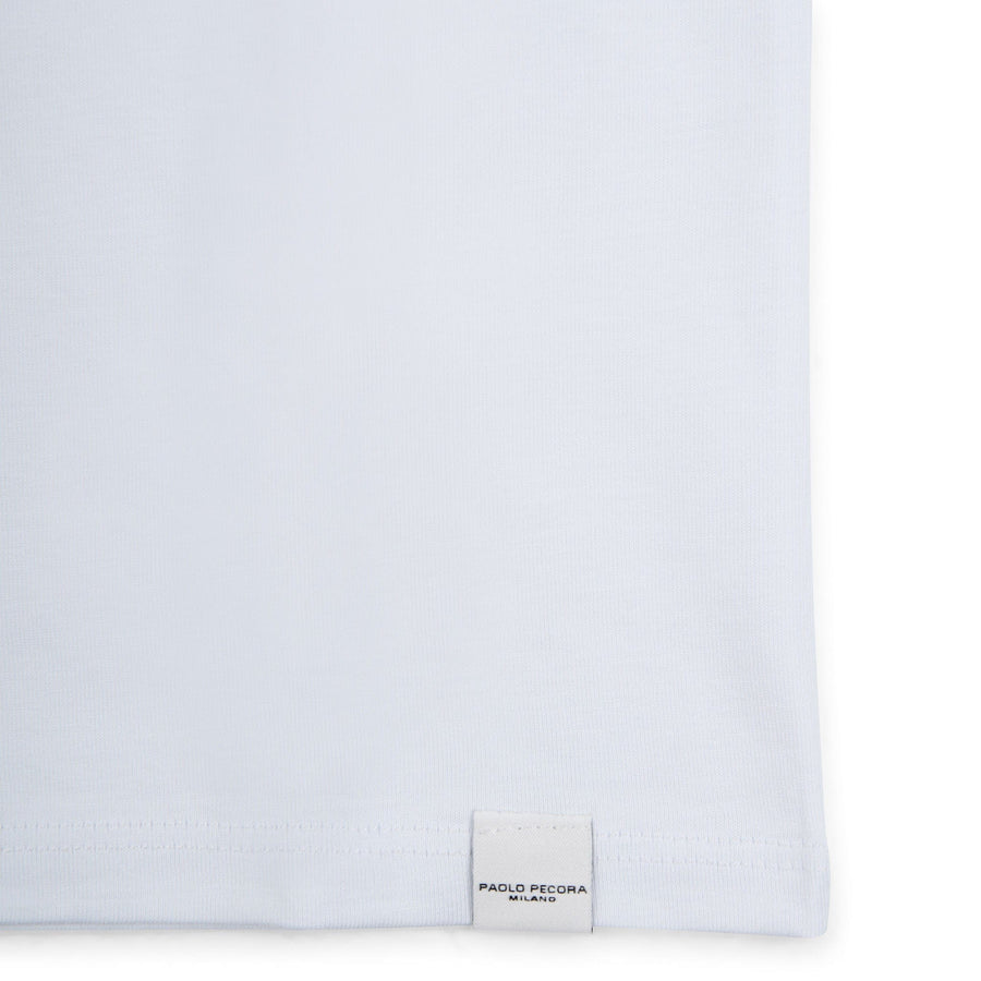Paolo Pecora T-shirt in Jersey Bianca "Planet" by Pietro Terzini Convenienza