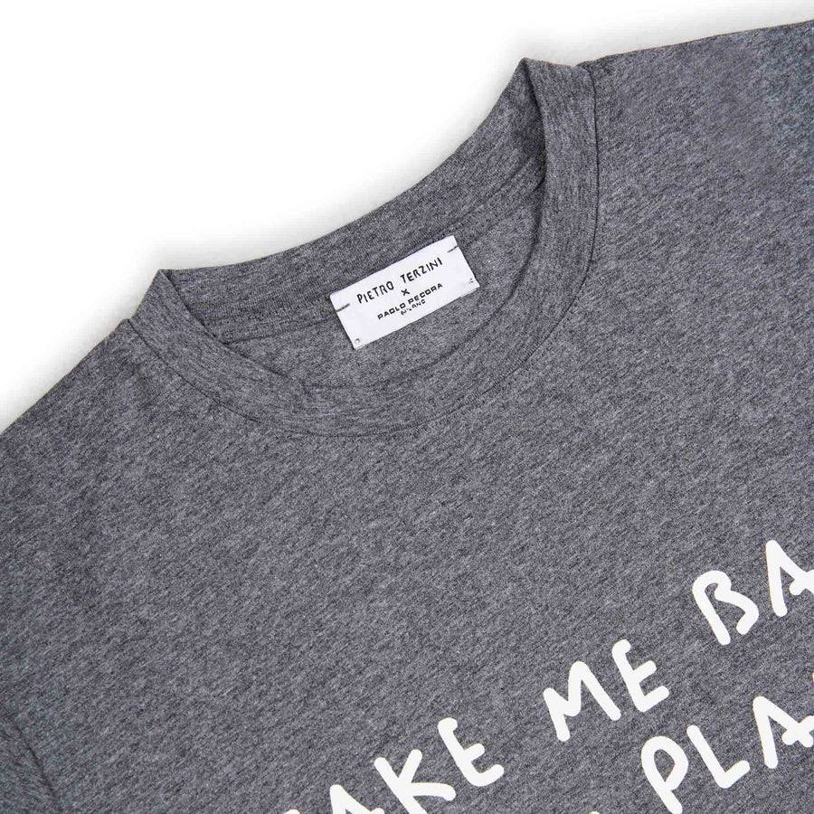 Paolo Pecora T-shirt in Jersey Grigio Melange "Planet" by Pietro Terzini Presa