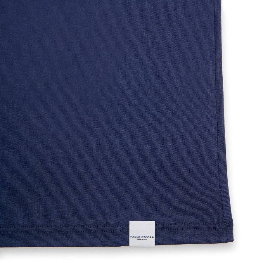 Paolo Pecora T-shirt in Jersey Blu Navy "Navicella Spaziale" by Pietro Terzini Sconto