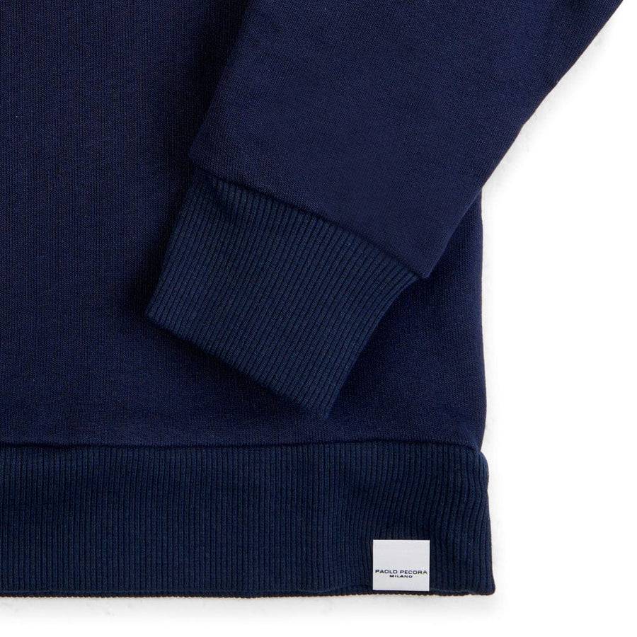 Paolo Pecora Felpa Girocollo Blu Navy "Planet" by Pietro Terzini Offerta