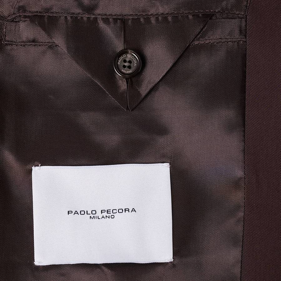 Paolo Pecora Blazer Monopetto in Cotone Fluido - Ebano Qualità