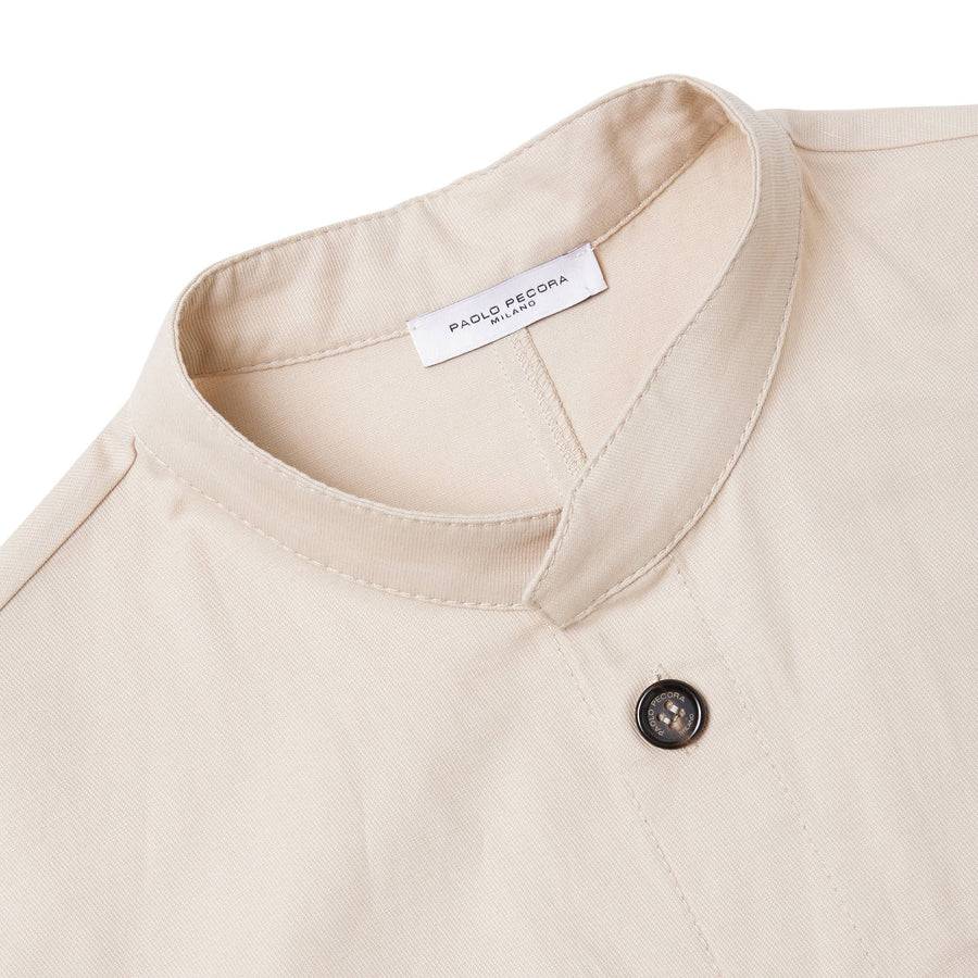 Paolo Pecora Overshirt Coreana - Sabbia Spedizione Gratuita