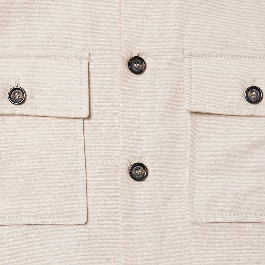 Paolo Pecora Overshirt Coreana - Sabbia Spedizione Gratuita