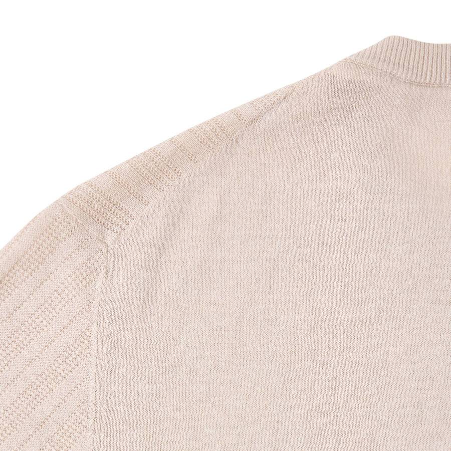 Paolo Pecora Maglia in Lino Cotone Extrafine - Sabbia Soddisfazione Garantita