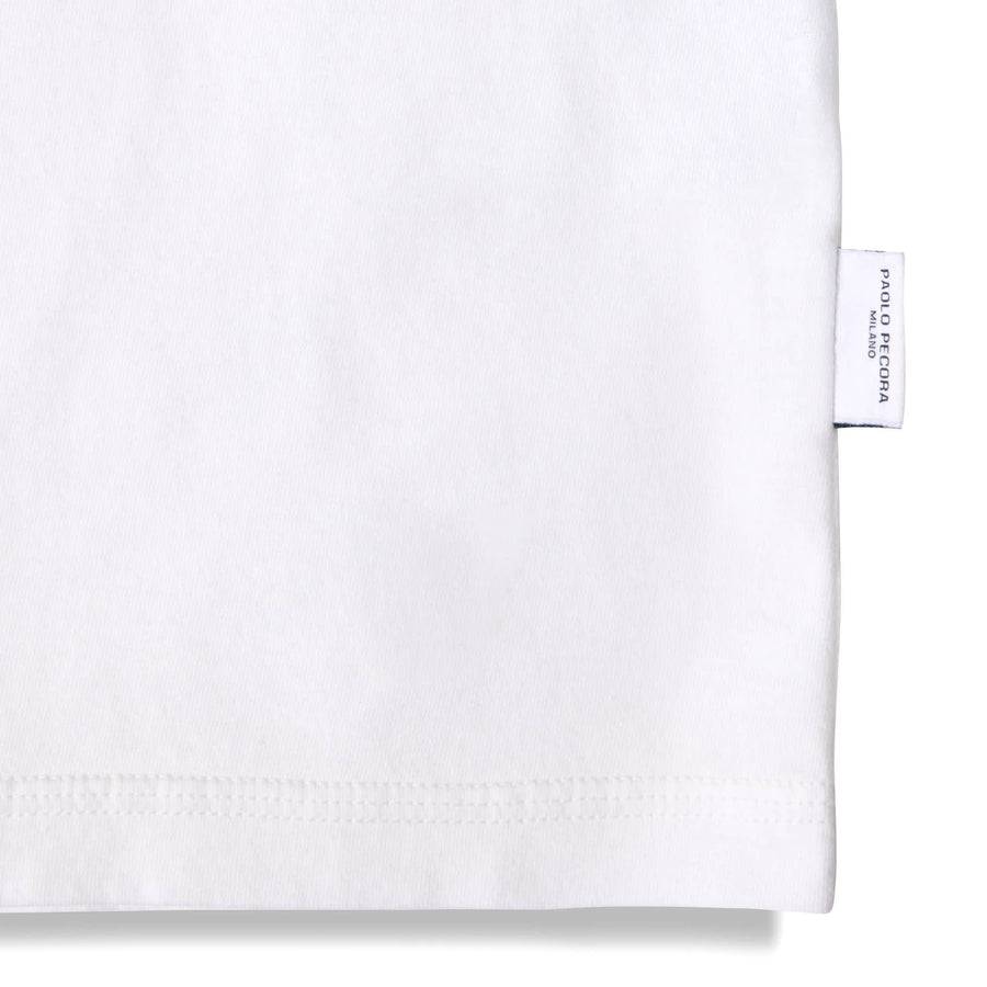 Paolo Pecora T-Shirt in Jersey Puro Cotone - Bianco Novità