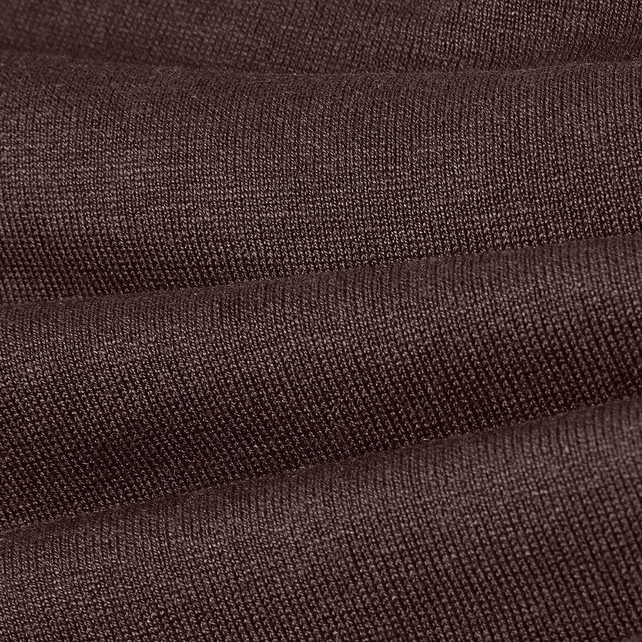 Paolo Pecora Maglia Girocollo in Seta Cotone Extrafine - Ebano Sconto