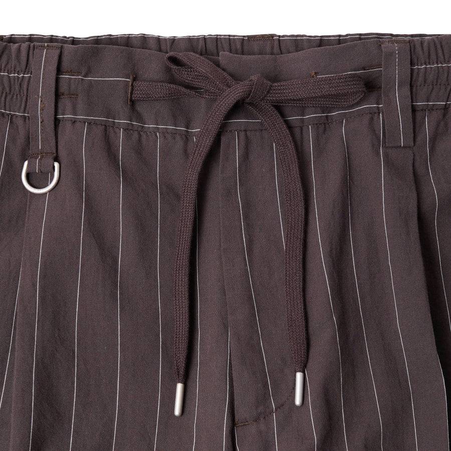 Paolo Pecora Pantalone Tela Seersucker Gessato - Ebano Online