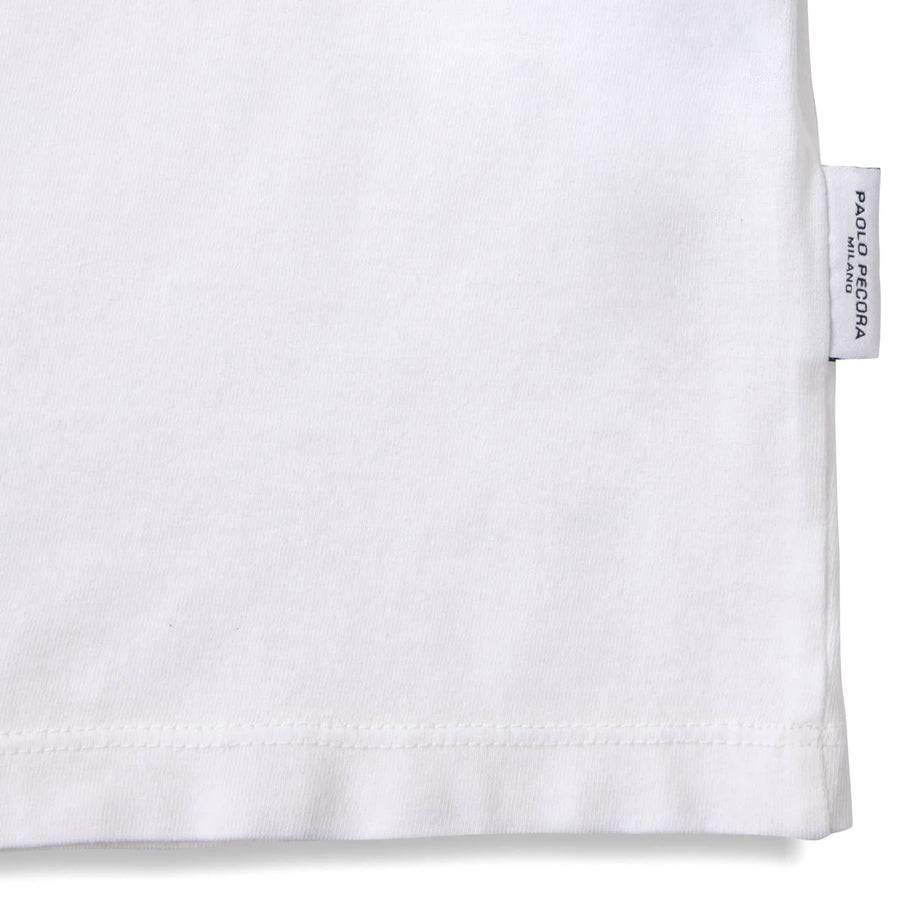 Paolo Pecora T-Shirt in Jersey Puro Cotone - Bianco In Vendita