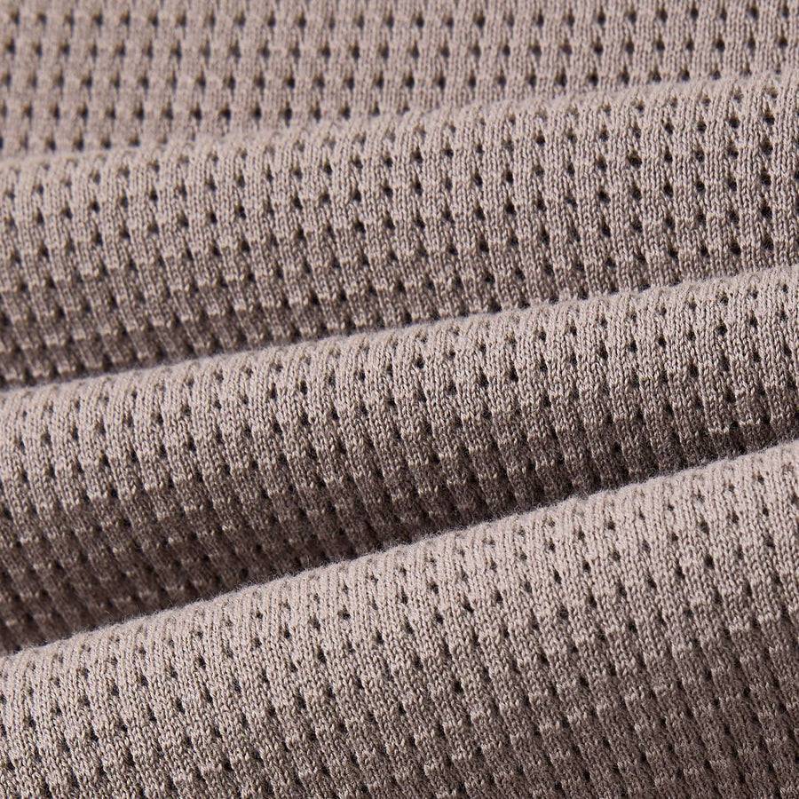 Paolo Pecora Maglia in Cotone Crepe Extrafine - Tortora Lavorazione Traforo 2025