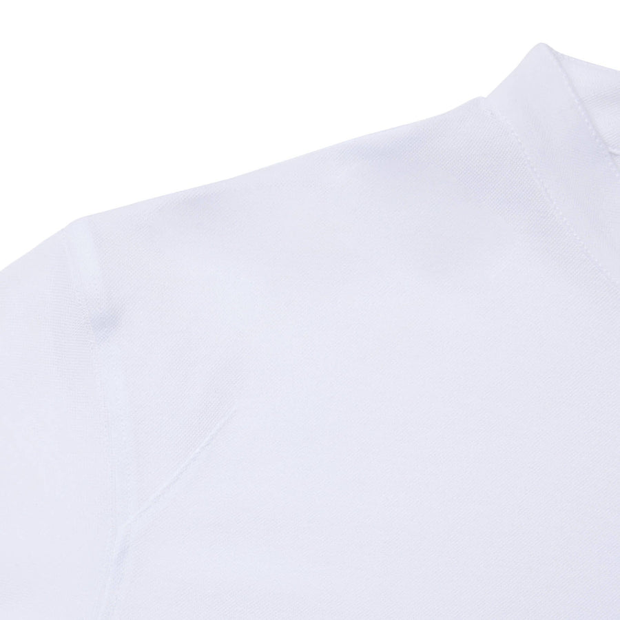 Paolo Pecora Polo Coreana in Cotone Piquet - Bianco Italia