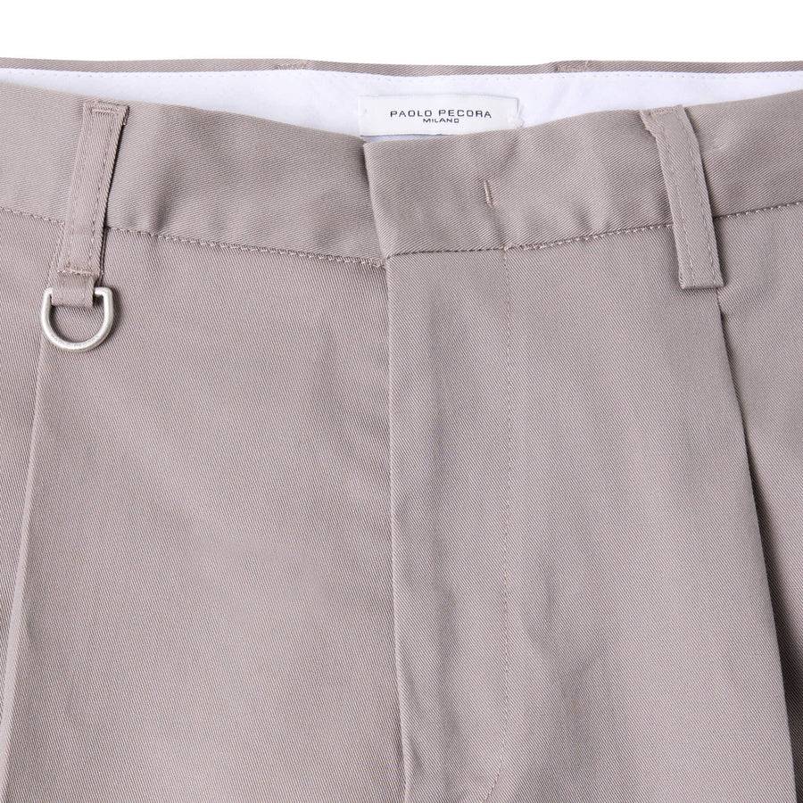 Paolo Pecora Chino Gabardina di Cotone Stretch - Tortora 2025