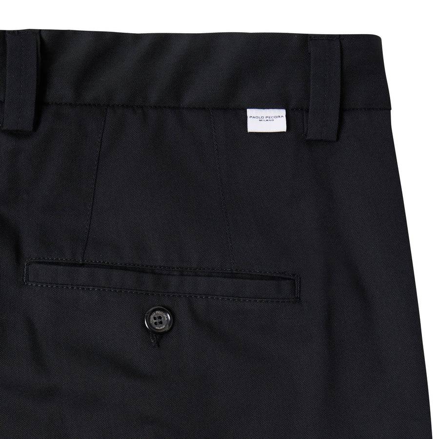 Paolo Pecora Chino Sartoriale in Tela Cotone - Nero Vendite stagionali