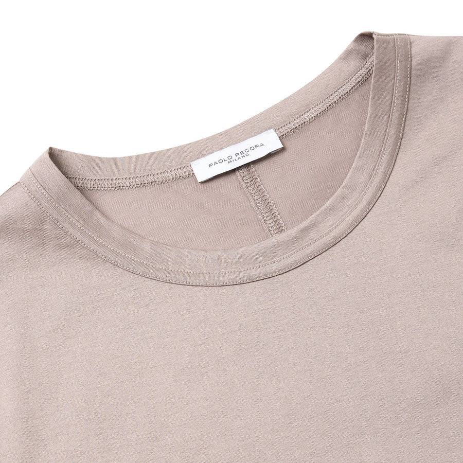 Paolo Pecora T-Shirt in Jersey Lucido - Tortora Soddisfazione Garantita