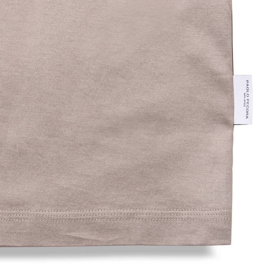 Paolo Pecora T-Shirt in Jersey Lucido - Tortora Soddisfazione Garantita