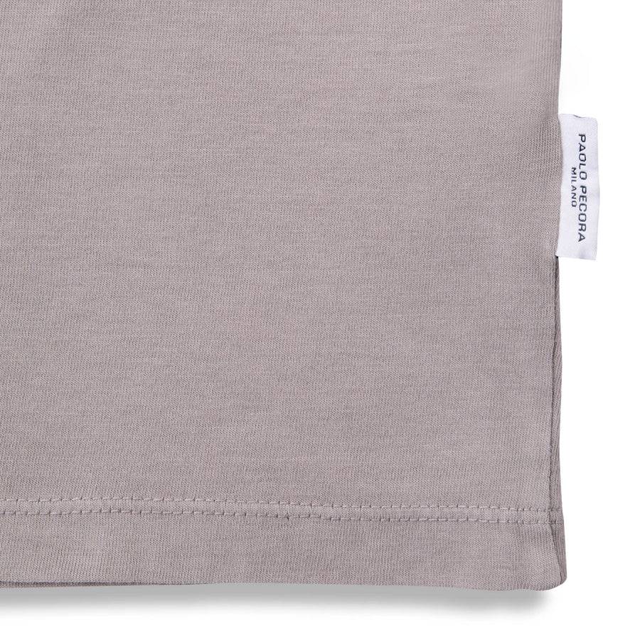 Paolo Pecora T-Shirt in Jersey Puro Cotone - Tortora Acquista Ora