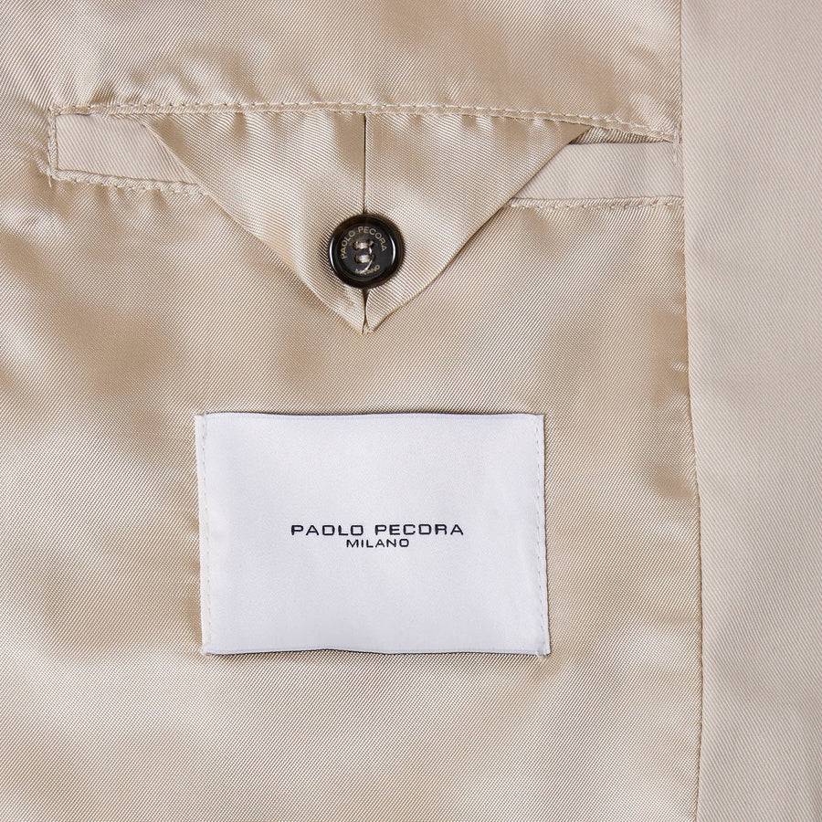 Paolo Pecora Giacca Sportiva in Cotone Fluido - Sabbia Fino Al -60%