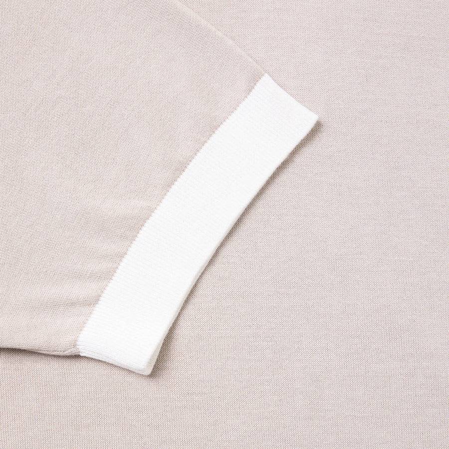 Paolo Pecora Maglia in Seta Cotone Extrafine - Eleganza Sabbia Shopping Online