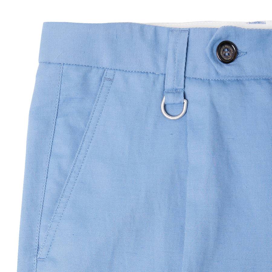 Paolo Pecora Chino in Tela di Cotone Lino - Azzurro Novità