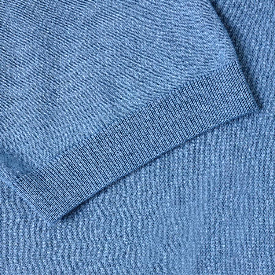Paolo Pecora Polo in Seta Cotone Extrafine - Azzurro Polvere Offerta