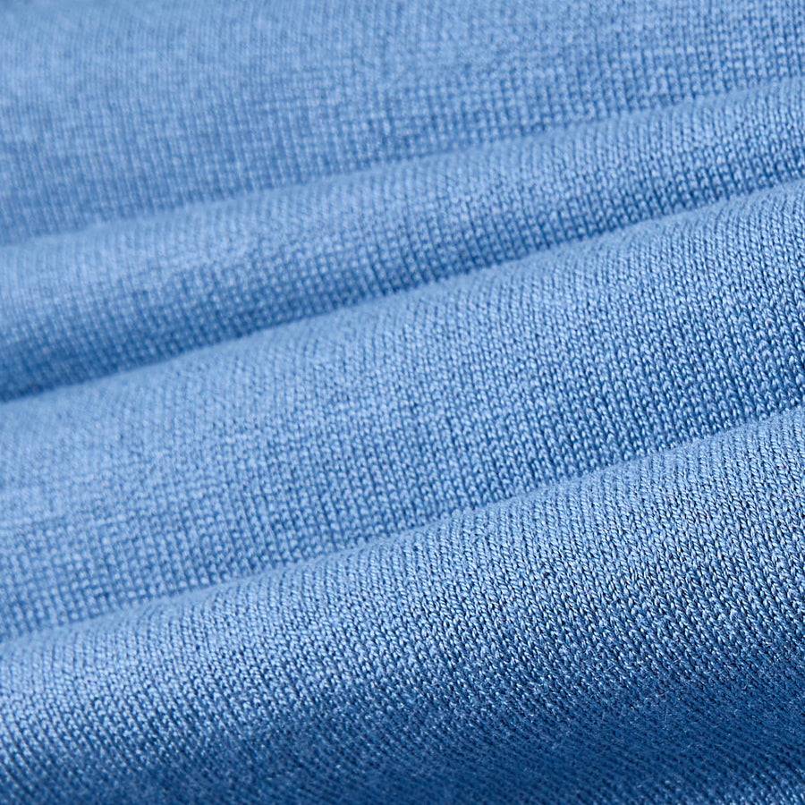 Paolo Pecora Polo in Seta Cotone Extrafine - Azzurro Polvere Offerta