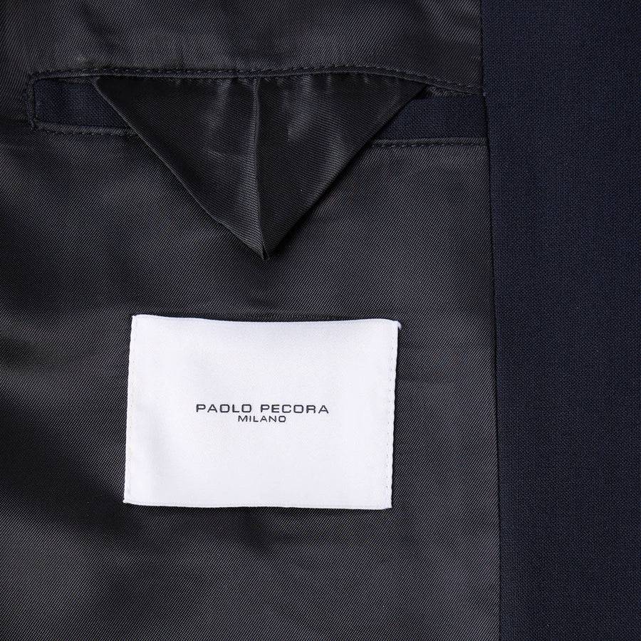 Paolo Pecora Giacca in Fresco Lana - Blu Navy Economico