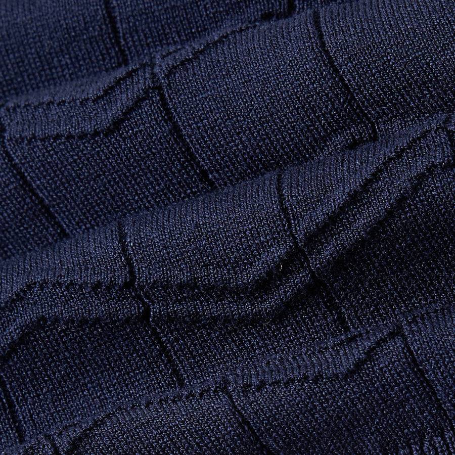 Paolo Pecora Polo Manica Corta in Seta Cotone Extrafine - Blu Navy Outlet