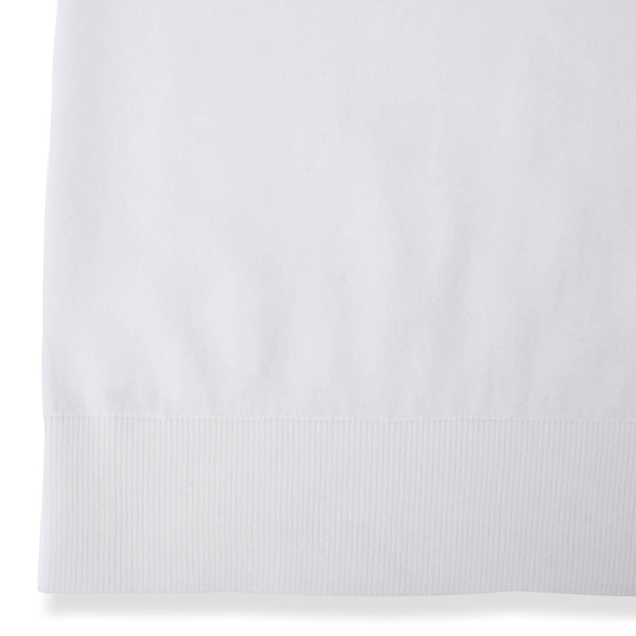 Paolo Pecora Maglia in Cotone Extrafine - Bianco Latte/Navy In Vendita