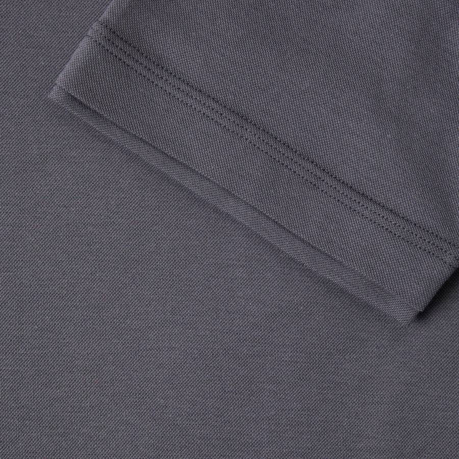 Paolo Pecora Polo in Piquet Extrafine - Grigio Antracite Italy