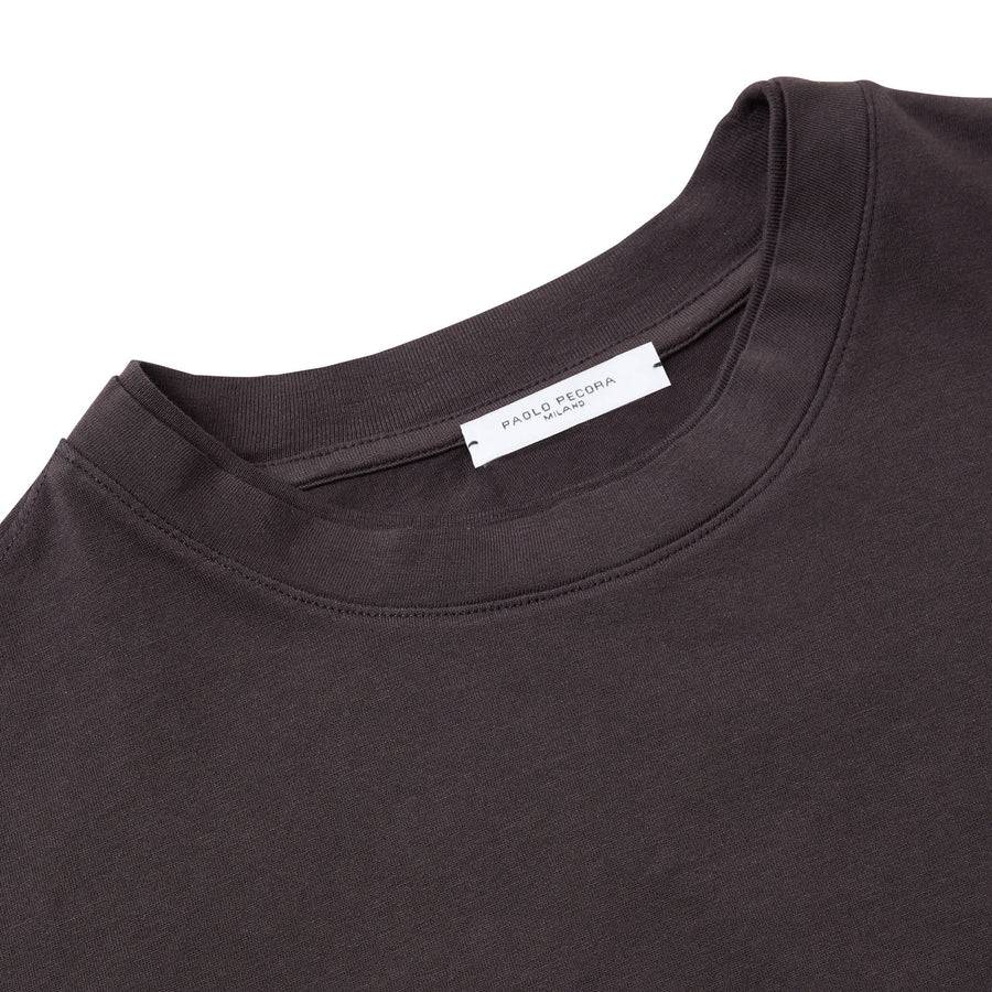 Paolo Pecora T-Shirt in Jersey Puro Cotone - Ebano Italia