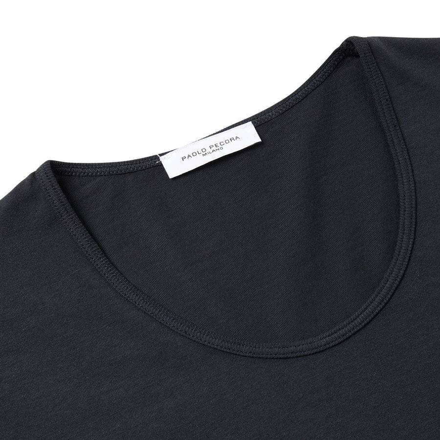 Paolo Pecora T-Shirt in Jersey Cotone - Nero In Linea