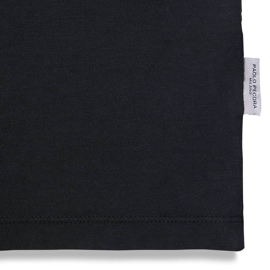 Paolo Pecora T-Shirt in Jersey Cotone - Nero In Linea