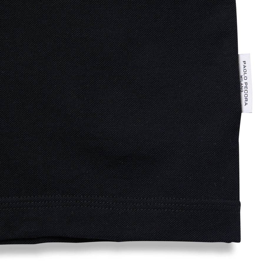 Paolo Pecora T-Shirt in Piquet Extrafine - Nera Sostegno trimestrale