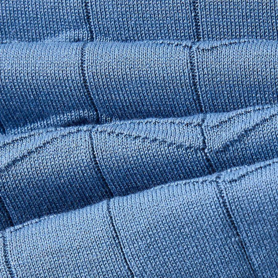 Paolo Pecora Maglia Chevron Seta Cotone- Azzurro Promozione
