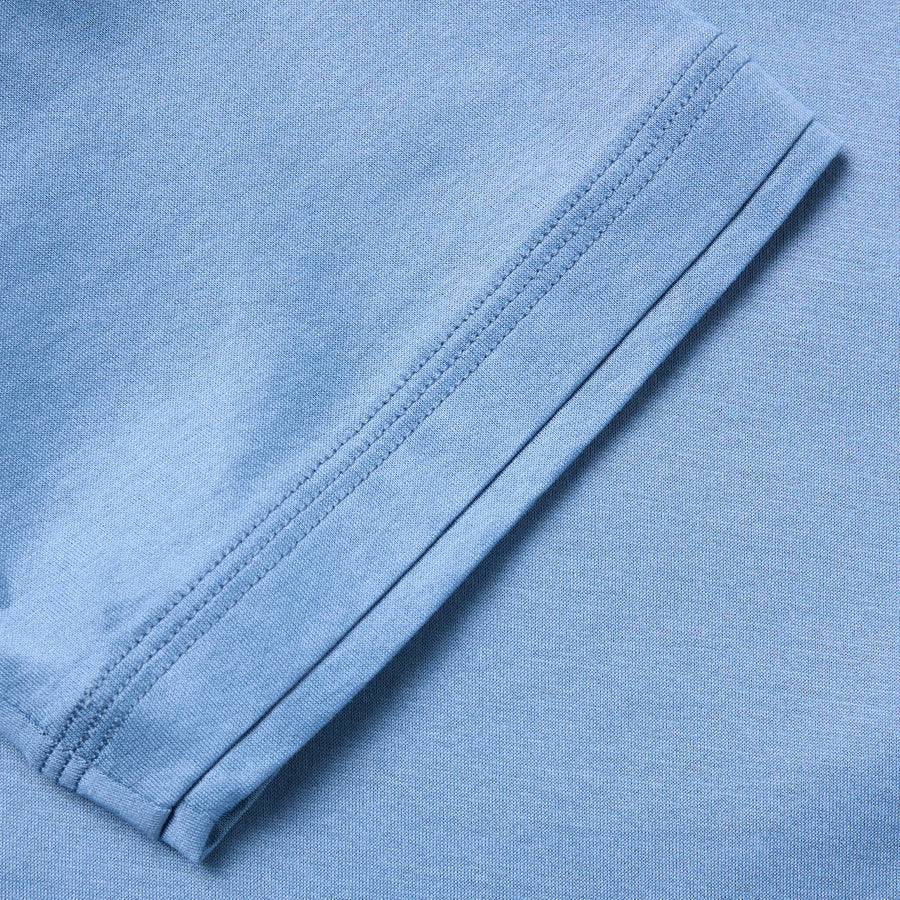 Paolo Pecora Polo Manica Corta in Seta Cotone Extrafine - Azzurro Polvere Spedizione Gratuita