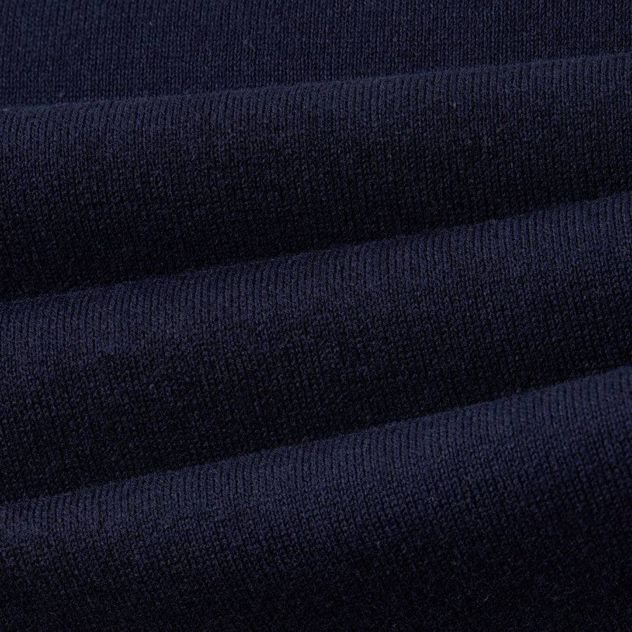 Paolo Pecora Maglia Girocollo in Puro Cotone Extrafine - Blu Navy Pezzi Unici