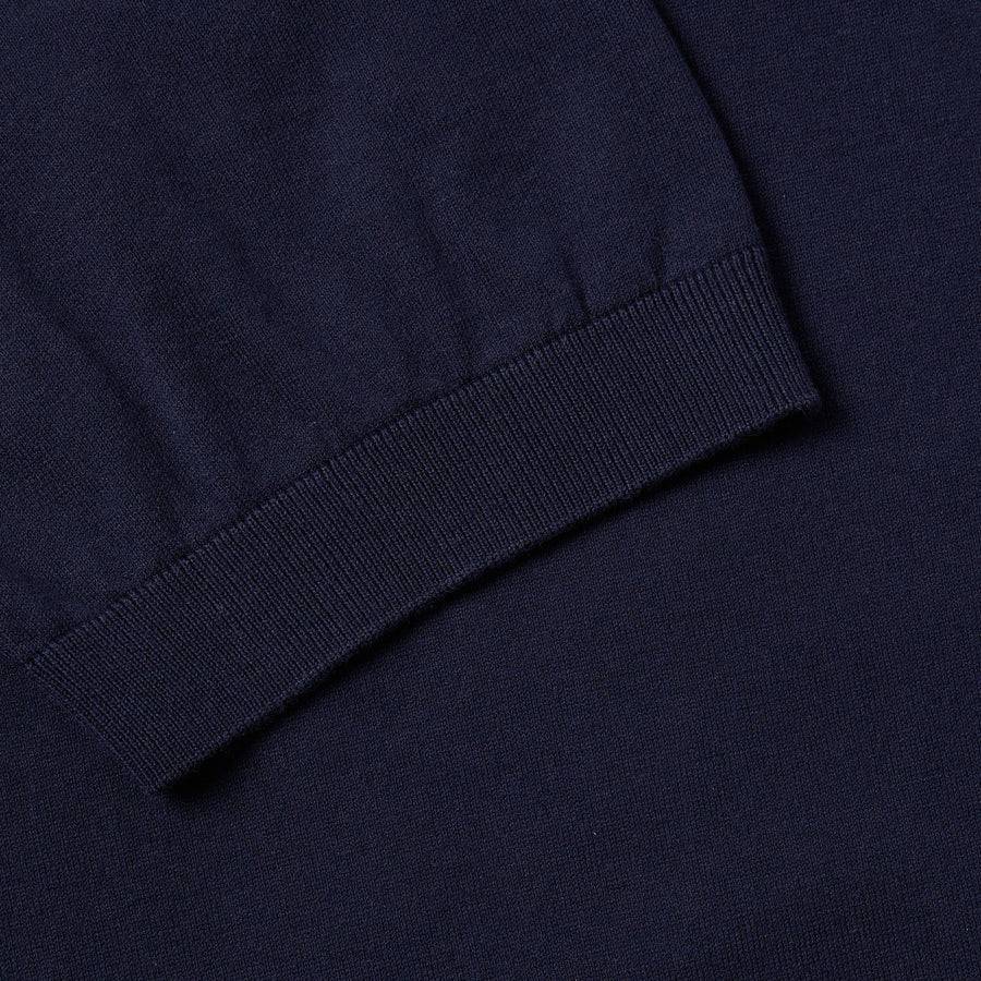 Paolo Pecora Polo Manica Corta in Cotone Extrafine - Blu Navy Qualità Garantita