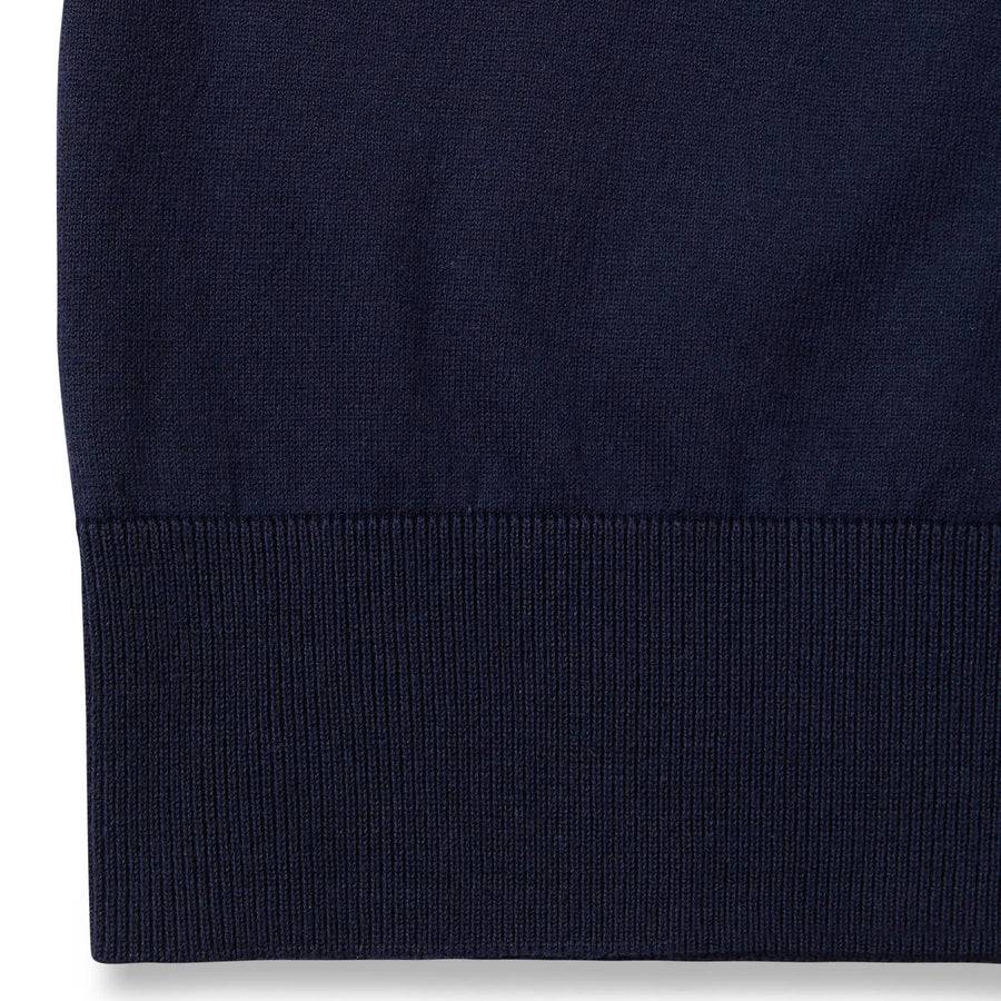 Paolo Pecora Polo Manica Corta in Cotone Extrafine - Blu Navy Qualità Garantita